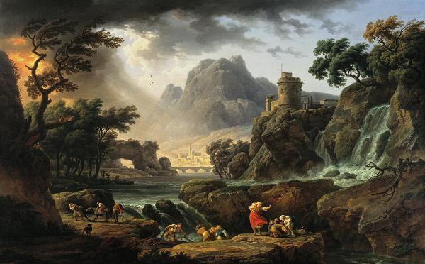 Emile Jean Horace Vernet Mountain Landscape with Approaching Storm china oil painting image